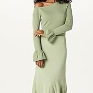 Chic Sage Off-Shoulder Blouse